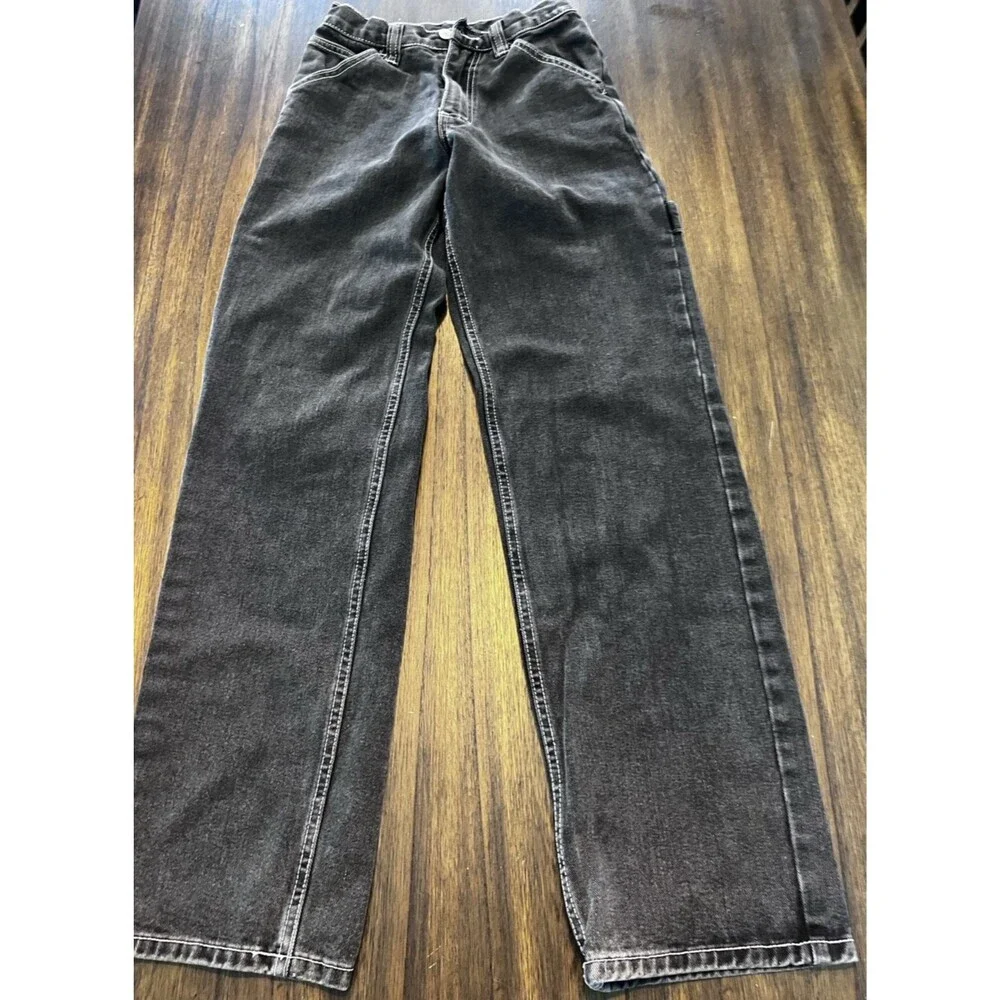 J. Galt Brandy Melville Wide Leg Jeans black carpenter size small pants